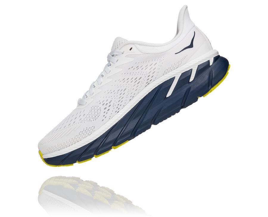 Tenis Hoka One One Mujer Blancos/Negros - Clifton 7 - QABT42385